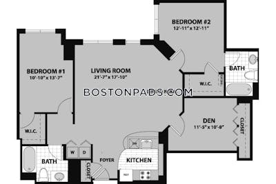 Waltham Nice 2 Bed 1 Bath available on Hope Ave in Waltham  - $3,549
